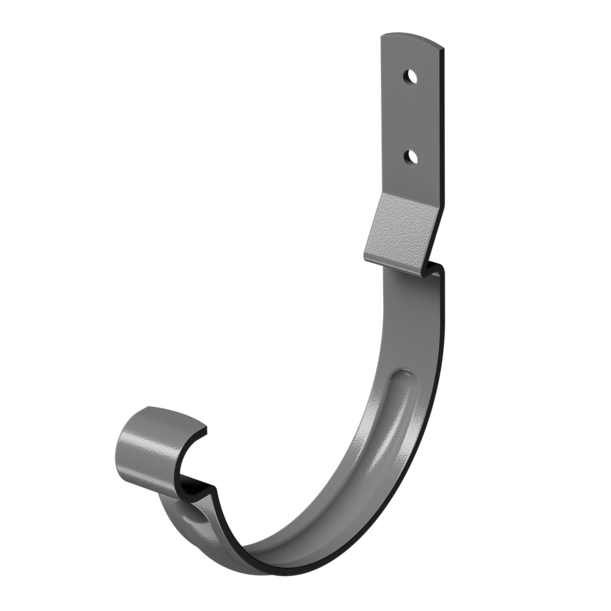 Карнизный крюк для желоба короткий (гнутый) Stal Standard, темно-серый - 1